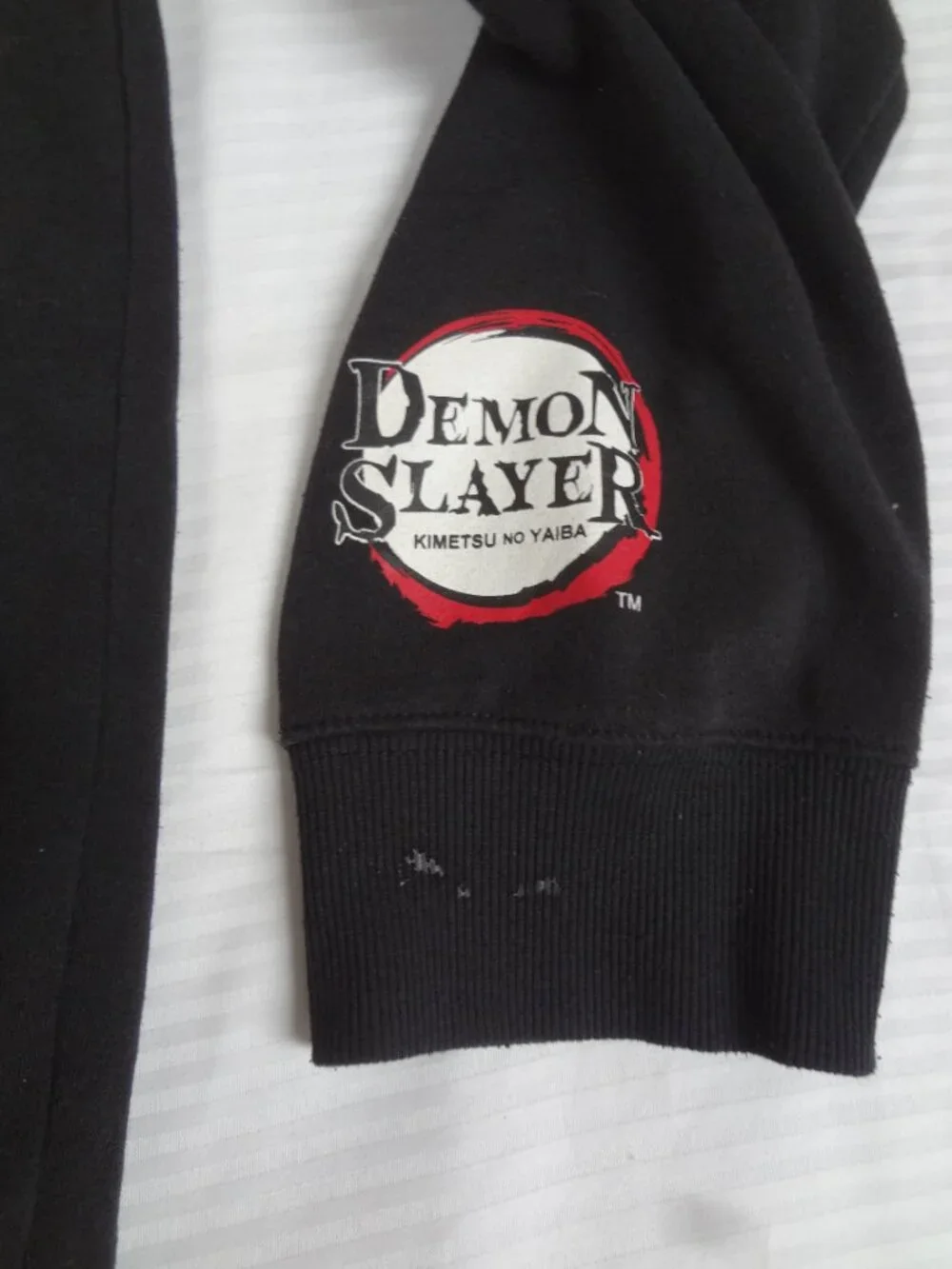 DEMON SLAYER CORPS ANIME BLACK PULLOVER HOODIE JACKET SIZE XL L806
